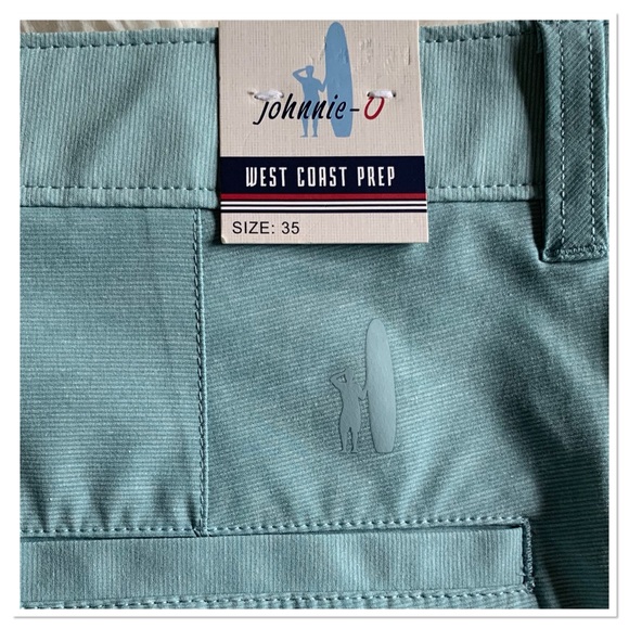 NWT Johnnie-O Wyatt Chino Golf Shorts Blue 35 - Picture 9 of 10